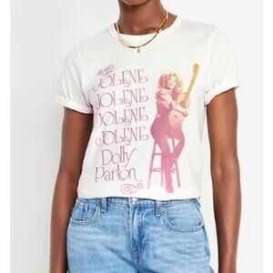 Old Navy Womens EveryWear Jolene Dolly Parton Tee T-Shirt Top NEW Large